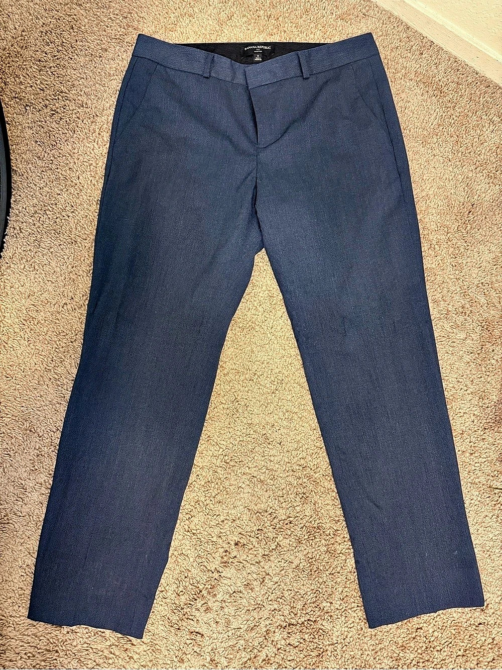 Banana Republic Hampton Fit Pant Straight Leg Trousers Blue Size 8
